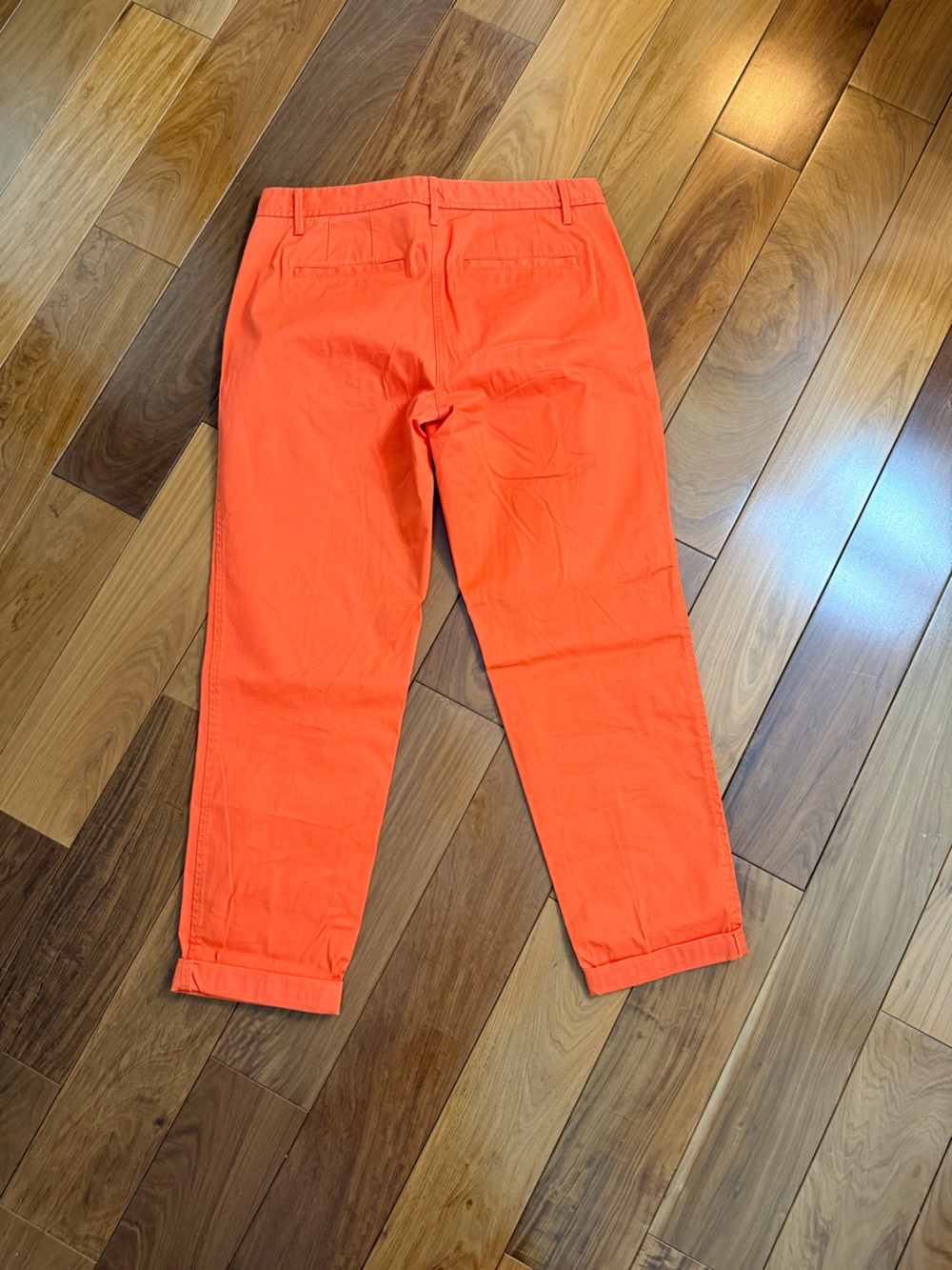 Talbots Bright Orange Relaxed Chino Pants - Picture 3 of 3